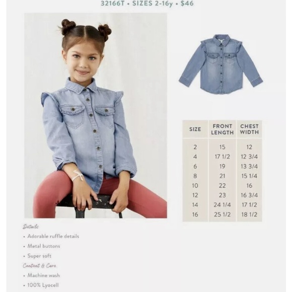 Matilda Jane Girls Top - size 6 - Picture 3 of 4